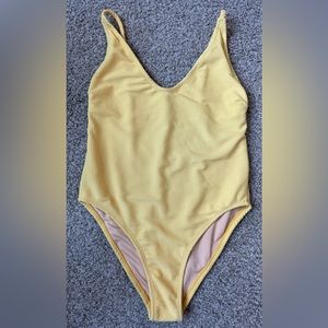 Indigo Luna yellow one- piece swimsuit, brand new never worn, size L
